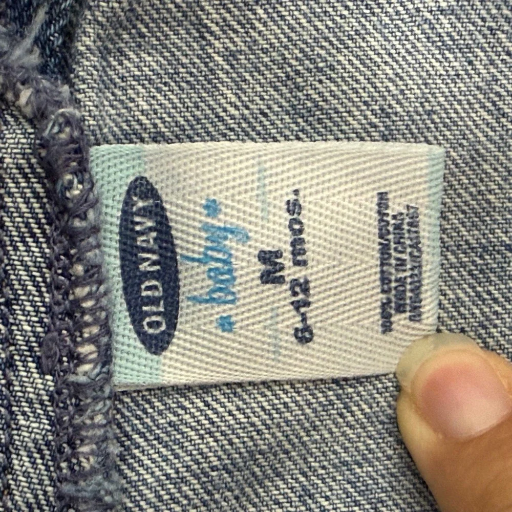 Old Navy Baby Denim Overalls Blue Medium Wash Carpenter Farmer 6-12 Months